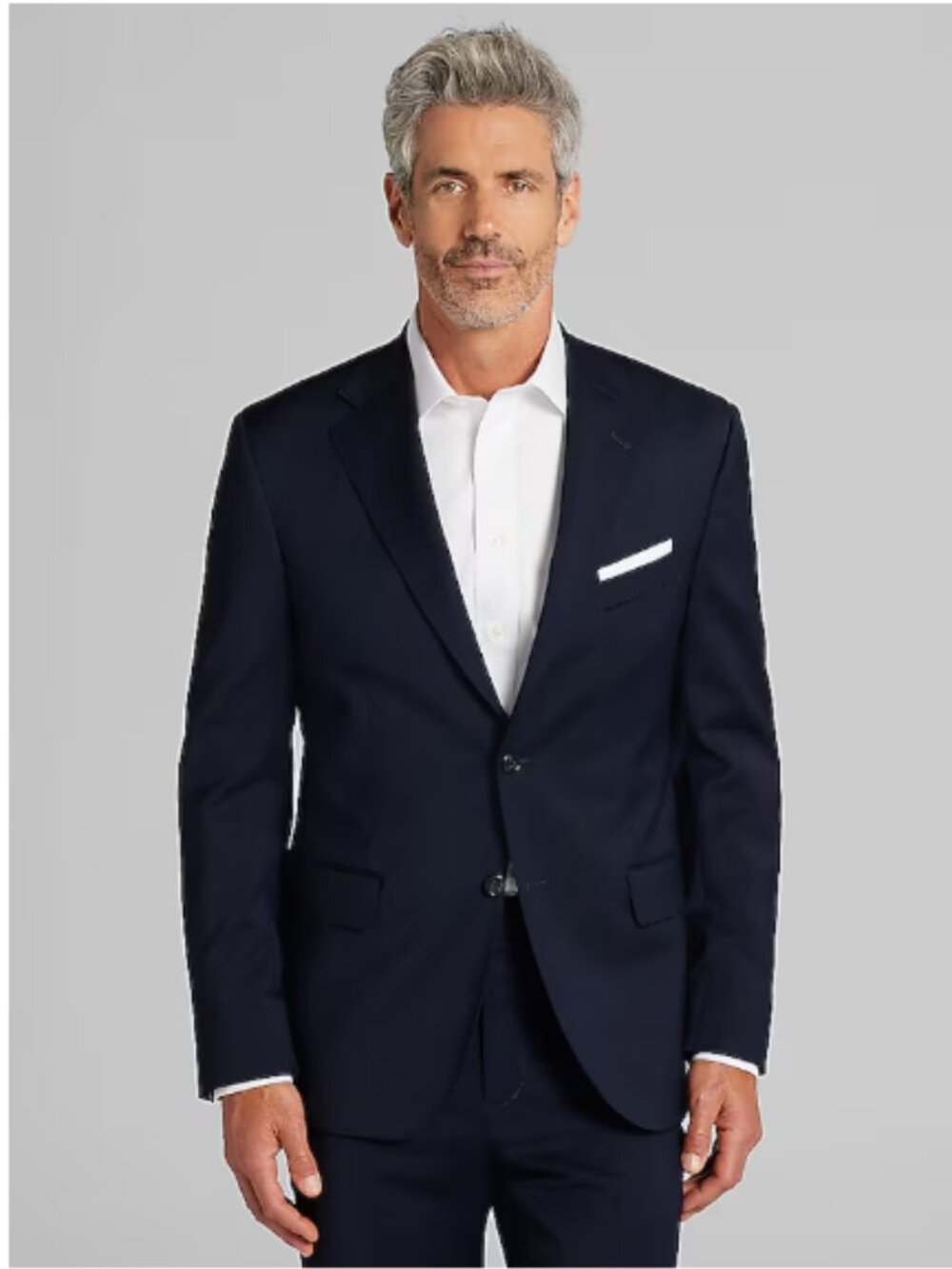 NWT Joseph Abboud Modern Fit 100% Wool Suit Blazer Navy Solid 42L